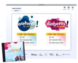 Asthma and Diabetes Take Action program graphics