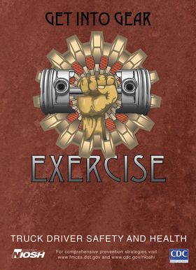 Exercise poster designed for long-haul truck drivers